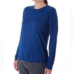 Patagonia Capeline Cool Daily Women's Blue Heather Long-Sleeve T-shirt